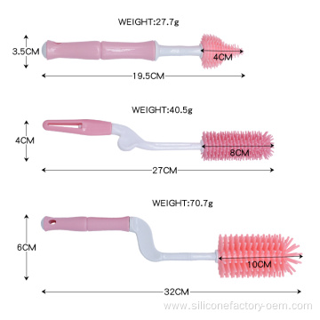 Baby Bottle Brush Multifunctional Silicone Cup Brush